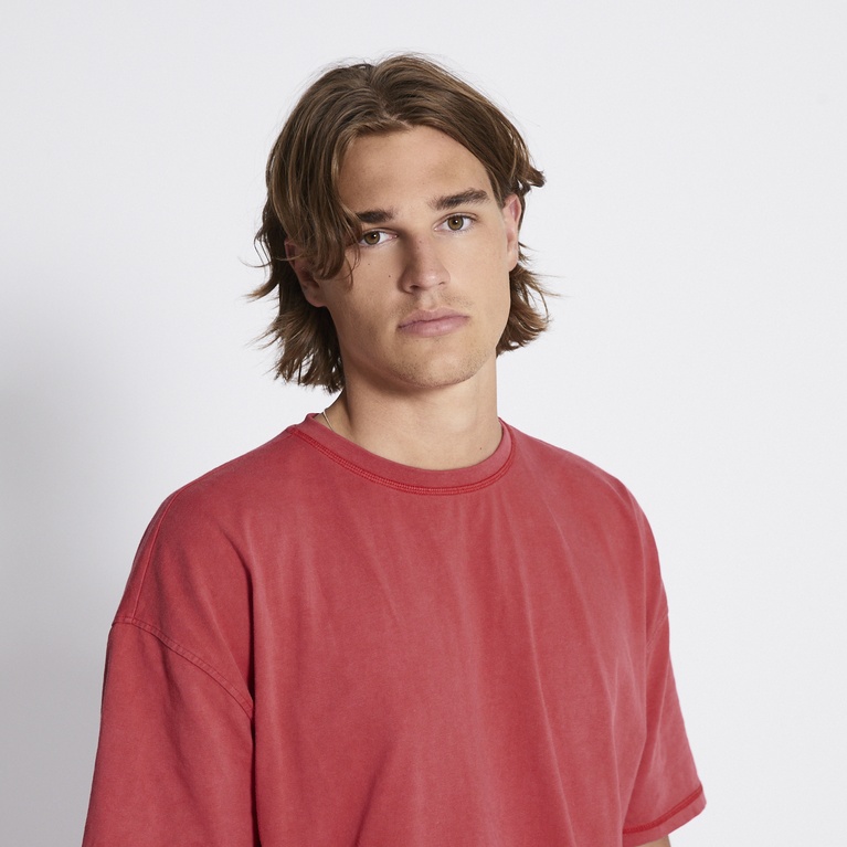 Washed boxy tee "Mikael Washed"